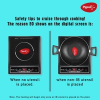 Pigeon Cruise 1800 watt Induction Cooktop (12303) with Touch Button, Induction Stove comes with 7 Preset Menus and Auto-Shut Off features (Black) - 1800 Watts, Black